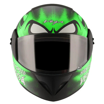 Vega Cliff Devil Black Neon Green Helmet - Biker.Store - www.biker.store