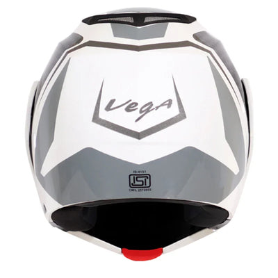 Vega Crux Dx Checks White Silver Helmet - Biker.Store - www.biker.store