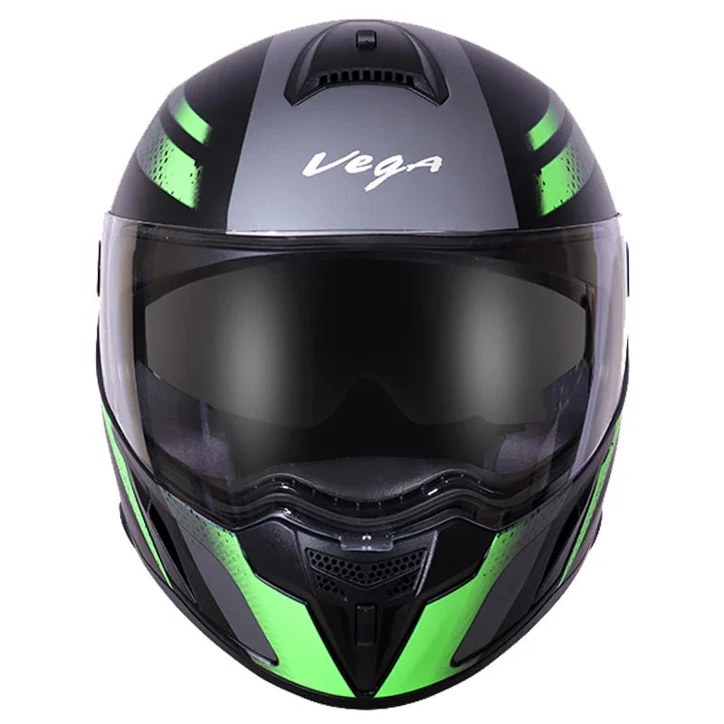 Vega Ryker D/V Diamond Dull Black Green Helmet - Biker.Store - www.biker.store