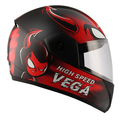 Vega Cliff Devil Black Red Helmet - Biker.Store - www.biker.store