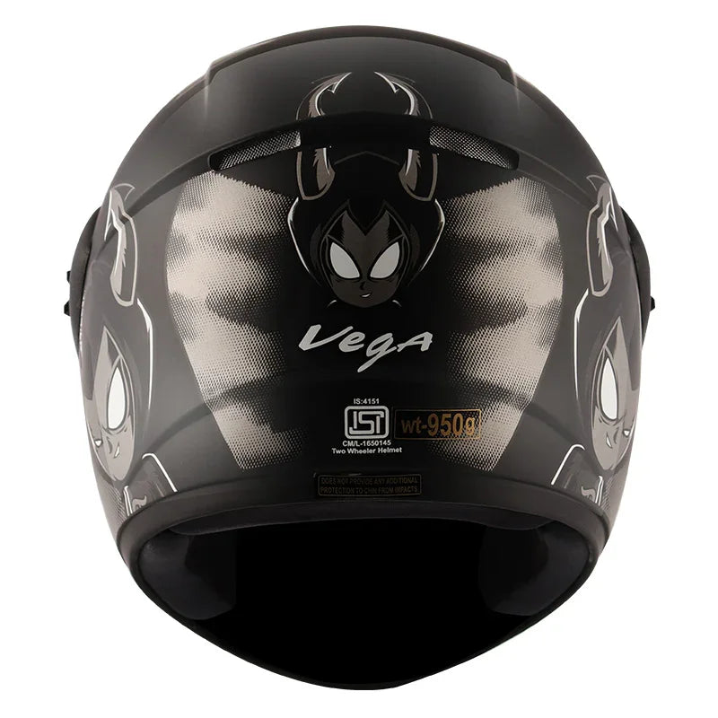 Vega Cliff Devil Black Grey Helmet - Biker.Store - www.biker.store