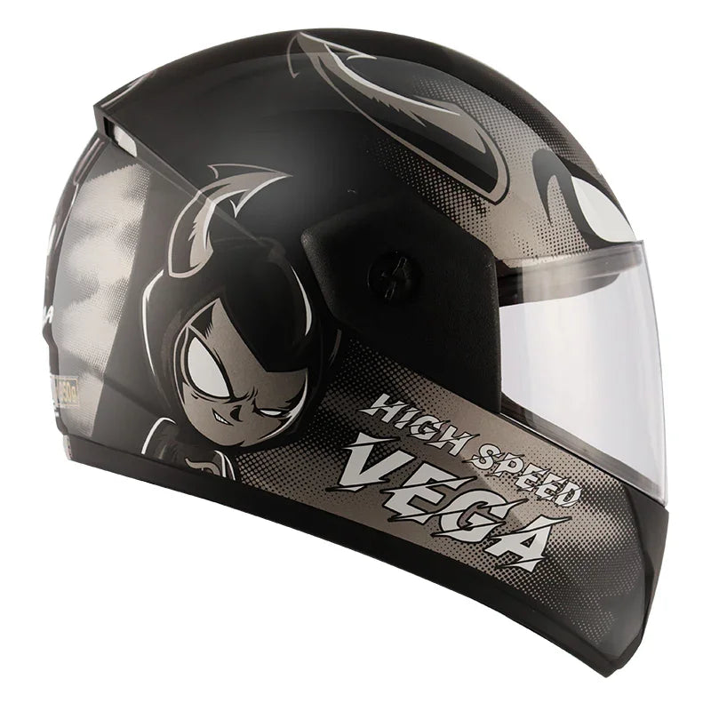 Vega Cliff Devil Black Grey Helmet - Biker.Store - www.biker.store