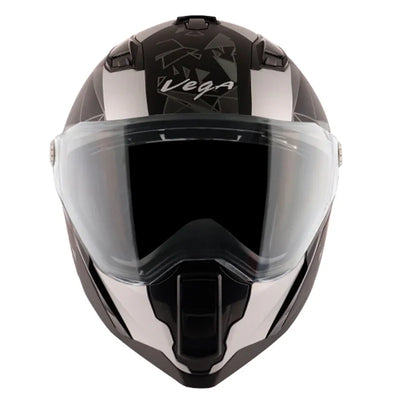 Vega Storm Drift Dull Black Silver Helmet - Biker.Store - www.biker.store