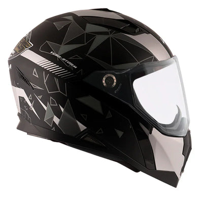Vega Storm Drift Dull Black Silver Helmet - Biker.Store - www.biker.store