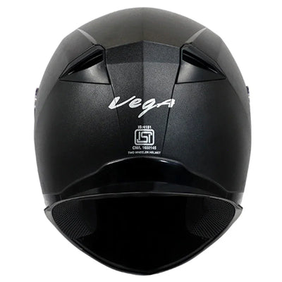 Vega EVO Leather Finish Black Helmet - Biker.Store - www.biker.store