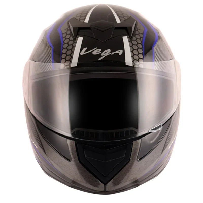 Vega Edge DX Blast Black Blue Helmet - Biker.Store - www.biker.store