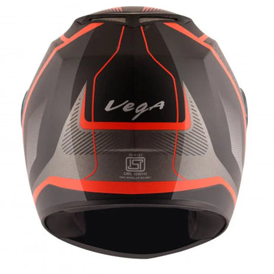Vega Edge DX Blast Black Orange Helmet - Biker.Store - www.biker.store