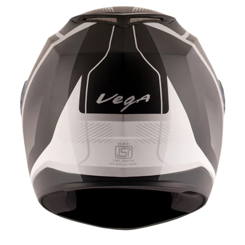 Vega Edge DX Blast Black Silver Helmet - Biker.Store - www.biker.store