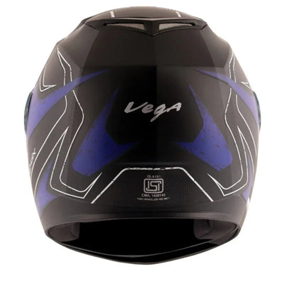 Vega Edge DX Crystal Black Blue Helmet - Biker.Store - www.biker.store