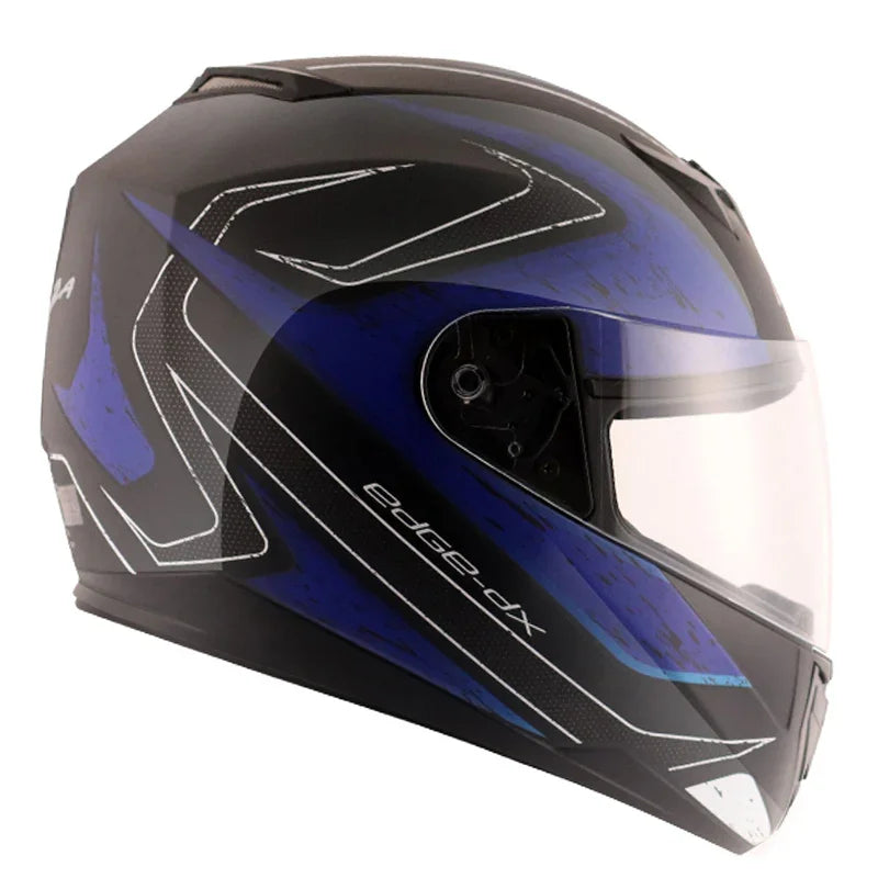 Vega Edge DX Crystal Black Blue Helmet - Biker.Store - www.biker.store