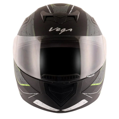Vega Edge DX Crystal Dull Black Silver Helmet - Biker.Store - www.biker.store
