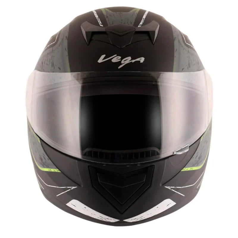 Vega Edge DX Crystal Dull Black Silver Helmet - Biker.Store - www.biker.store