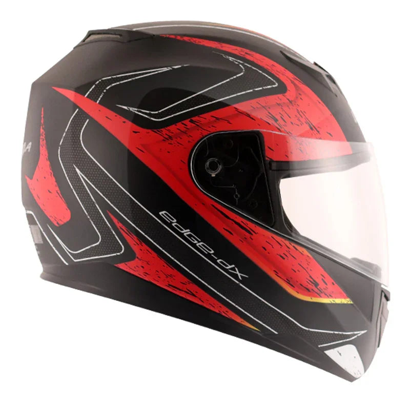 Vega Edge DX Crystal Black Red Helmet - Biker.Store - www.biker.store