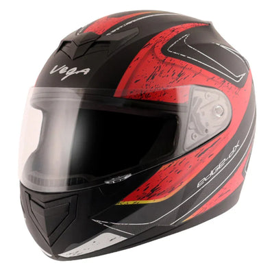 Vega Edge DX Crystal Black Red Helmet - Biker.Store - www.biker.store