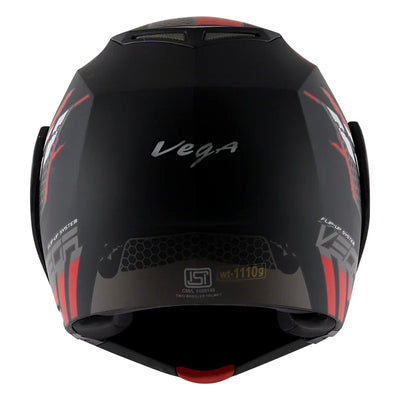Vega Crux Dx Flex Dull Black Red Helmet - Biker.Store - www.biker.store