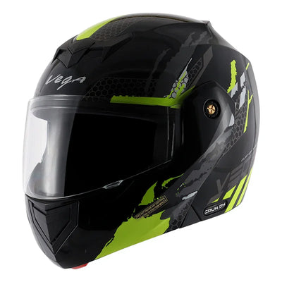Vega Crux Dx Flex Black Neon Yellow Helmet - Biker.Store - www.biker.store