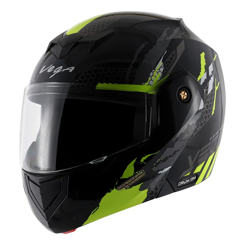 Vega Crux Dx Flex Black Neon Yellow Helmet - Biker.Store - www.biker.store