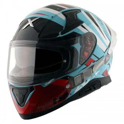 Axor APEX HEX-2 HEX BLUE RED Helmet - Biker.Store - www.biker.store