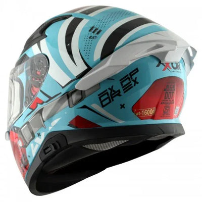 Axor APEX HEX-2 HEX BLUE RED Helmet - Biker.Store - www.biker.store