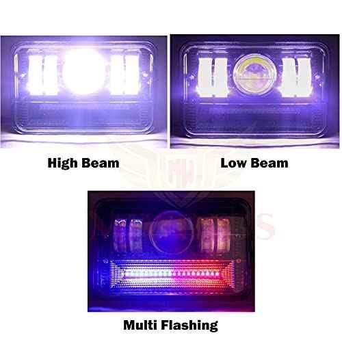 Splendor LED Projector Headlight Assembly Hi/Low Beam With 3 Mode Red and Blue Flashing For Hero Splendor Plus, Splendor Pro, Splendor - Biker.Store - www.biker.store