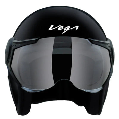 Vega JET W/Visor Black Helmet - Biker.Store - www.biker.store