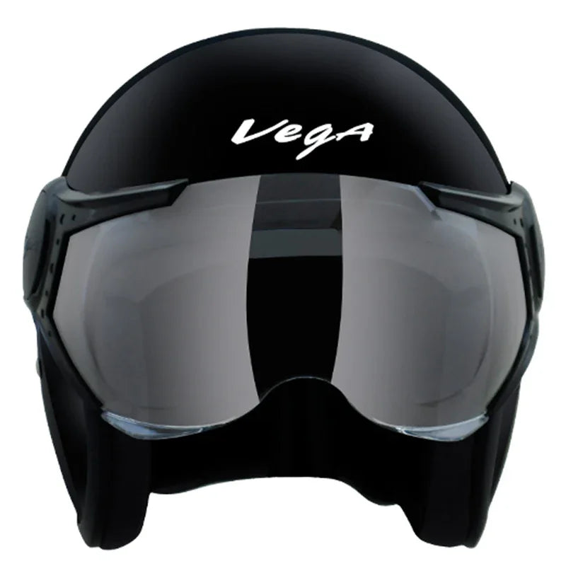 Vega JET W/Visor Black Helmet - Biker.Store - www.biker.store