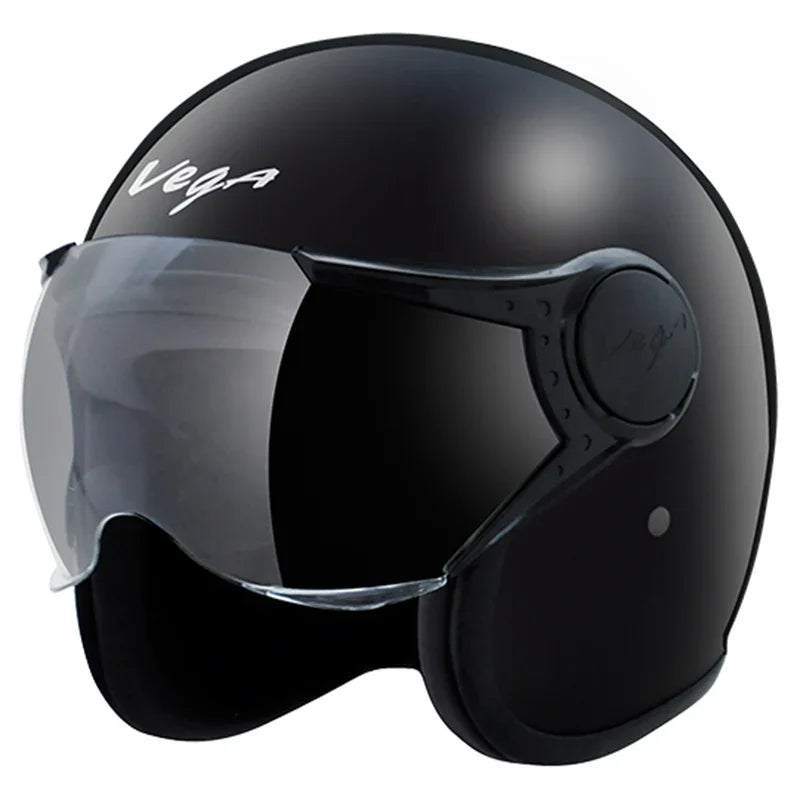 Vega JET W/Visor Black Helmet - Biker.Store - www.biker.store