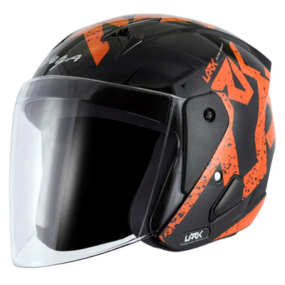 Vega Lark Victor Black Orange Helmet - Biker.Store - www.biker.store