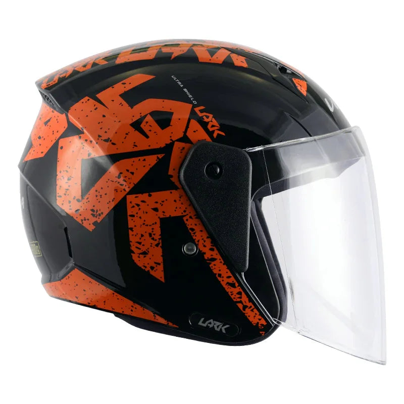 Vega Lark Victor Black Orange Helmet - Biker.Store - www.biker.store