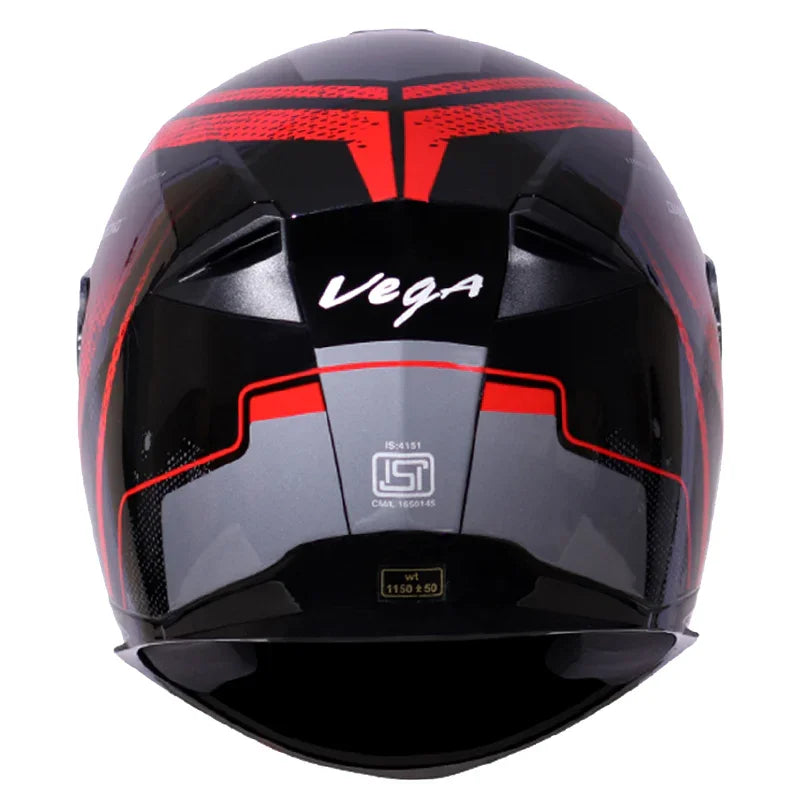 Vega Ryker D/V Diamond Black Red Helmet - Biker.Store - www.biker.store