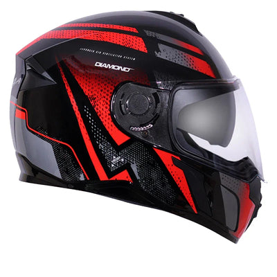 Vega Ryker D/V Diamond Black Red Helmet - Biker.Store - www.biker.store