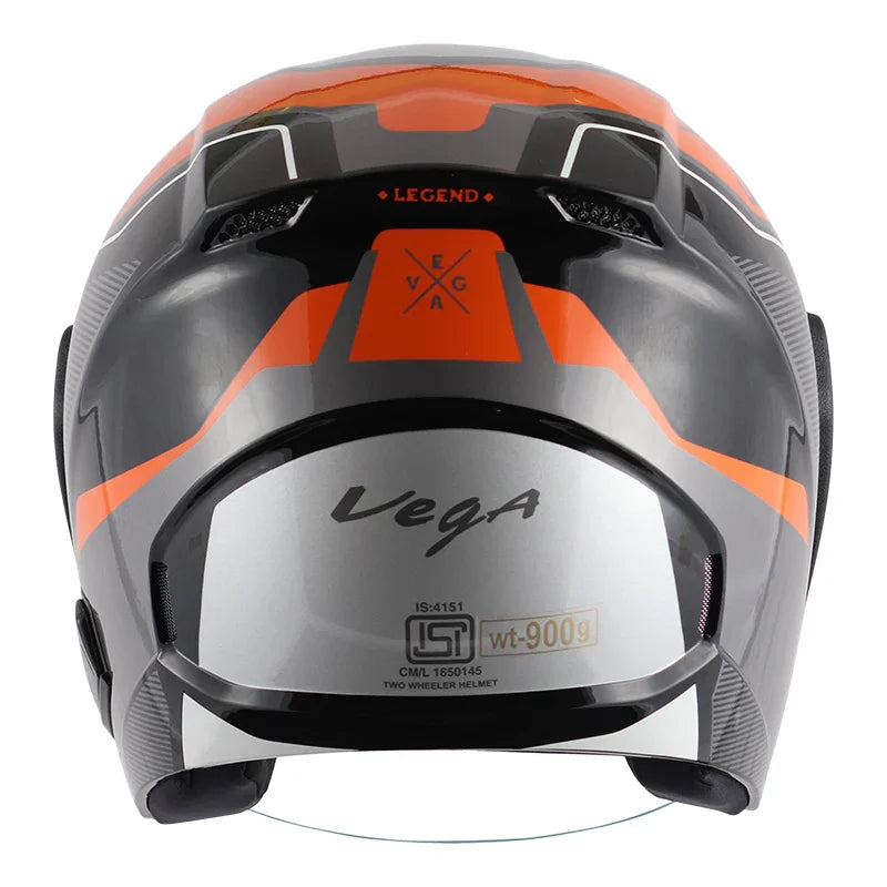 Vega Lark Legend Black Orange Helmet - Biker.Store - www.biker.store