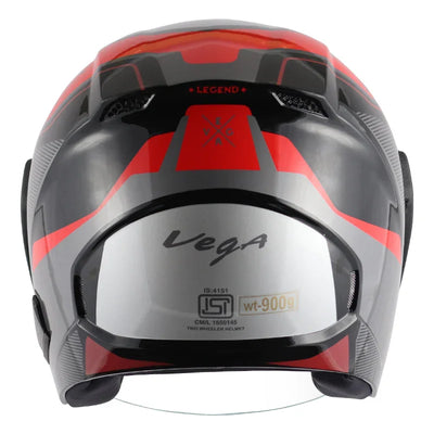 Vega Lark Legend Black Red Helmet - Biker.Store - www.biker.store