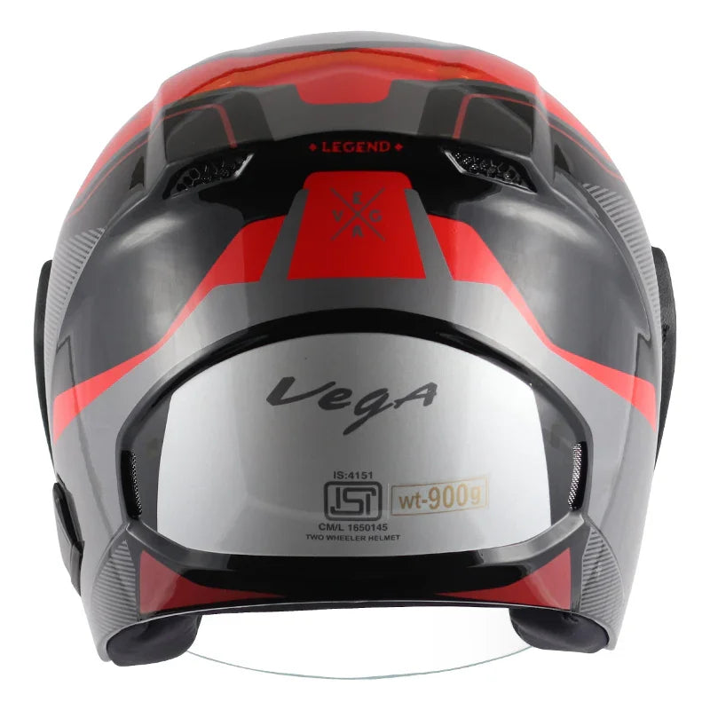 Vega Lark Legend Black Red Helmet - Biker.Store - www.biker.store