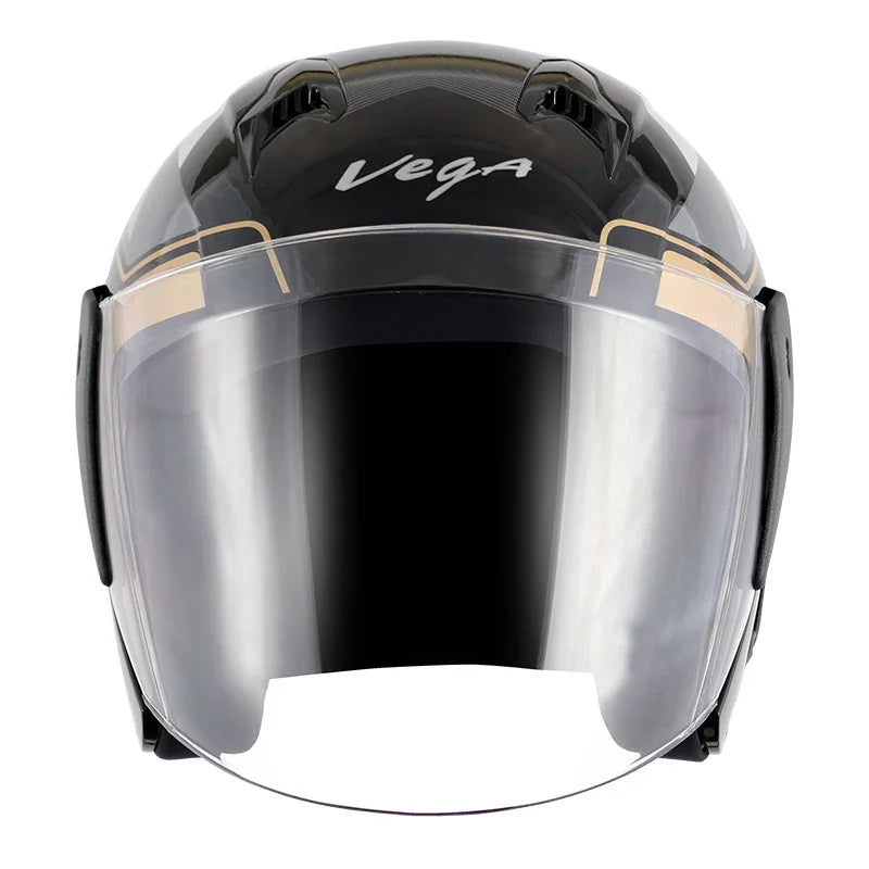 Vega Lark Legend Black Silver Helmet - Biker.Store - www.biker.store