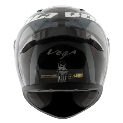 Vega Bolt Macho Black Grey Helmet - Biker.Store - www.biker.store