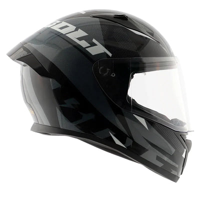 Vega Bolt Macho Black Grey Helmet - Biker.Store - www.biker.store