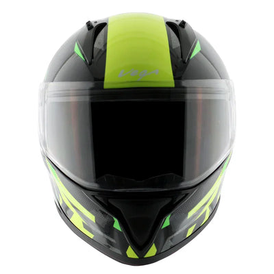 Vega Bolt Macho Black Neon Yellow Helmet - Biker.Store - www.biker.store