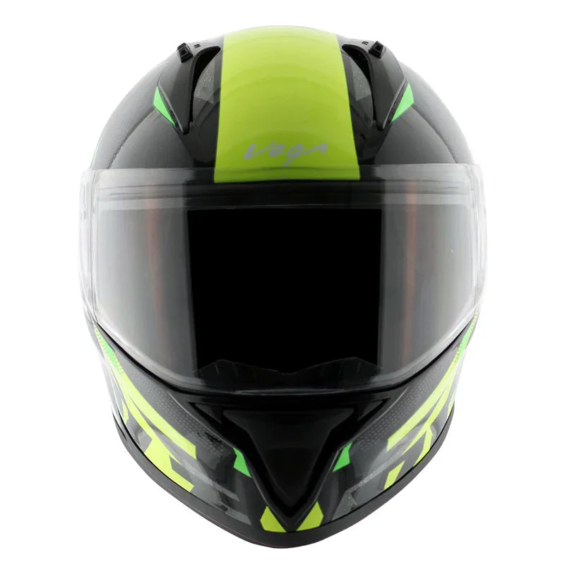 Vega Bolt Macho Black Neon Yellow Helmet - Biker.Store - www.biker.store