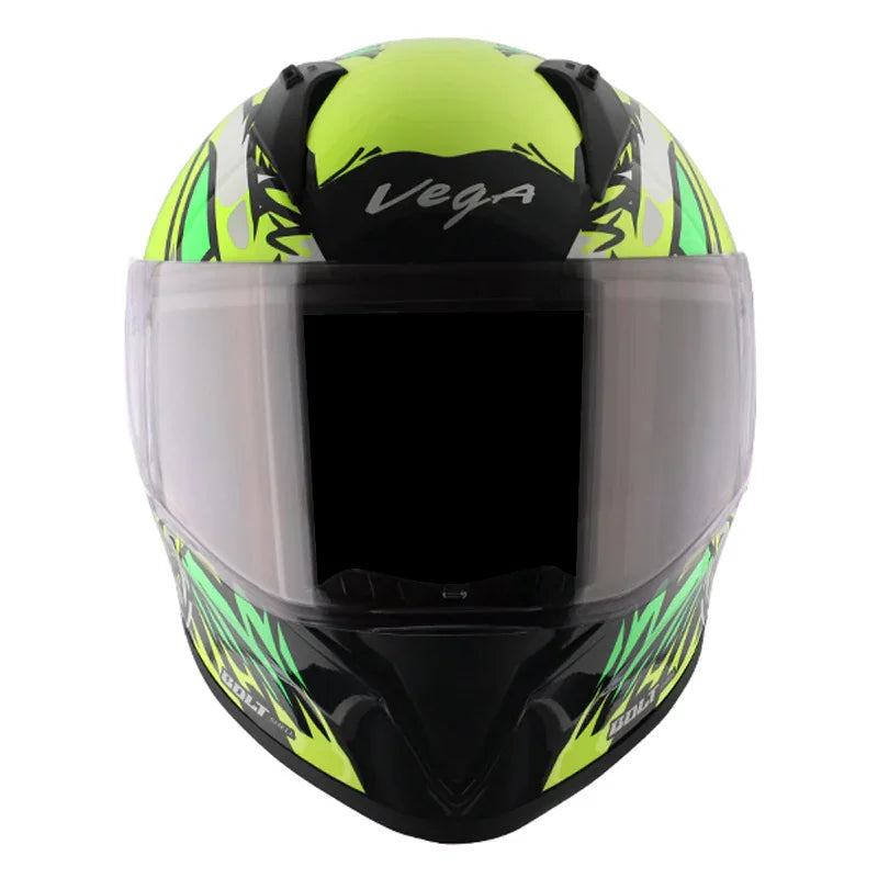 Vega Bolt Bunny Black Neon Yellow Helmet - Biker.Store - www.biker.store