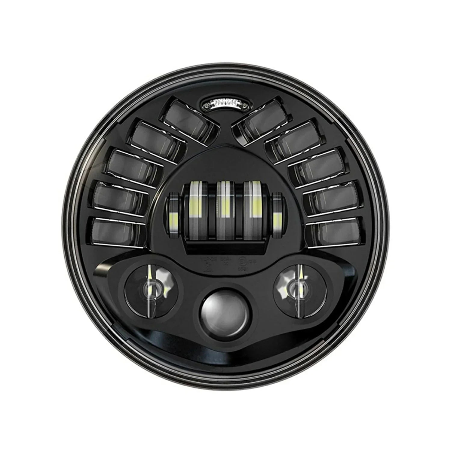 7 Inch Round Headlight with Turn Signal Indicator & Hi/Low Beam for Bullet, Mahindra Thar - Biker.Store - www.biker.store