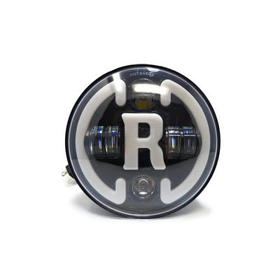 7 Inch Round Headlight Compatible with Royal Enfield, Jeep Thar & Harley Davidson (R White Harley Headlight) - Biker.Store - www.biker.store