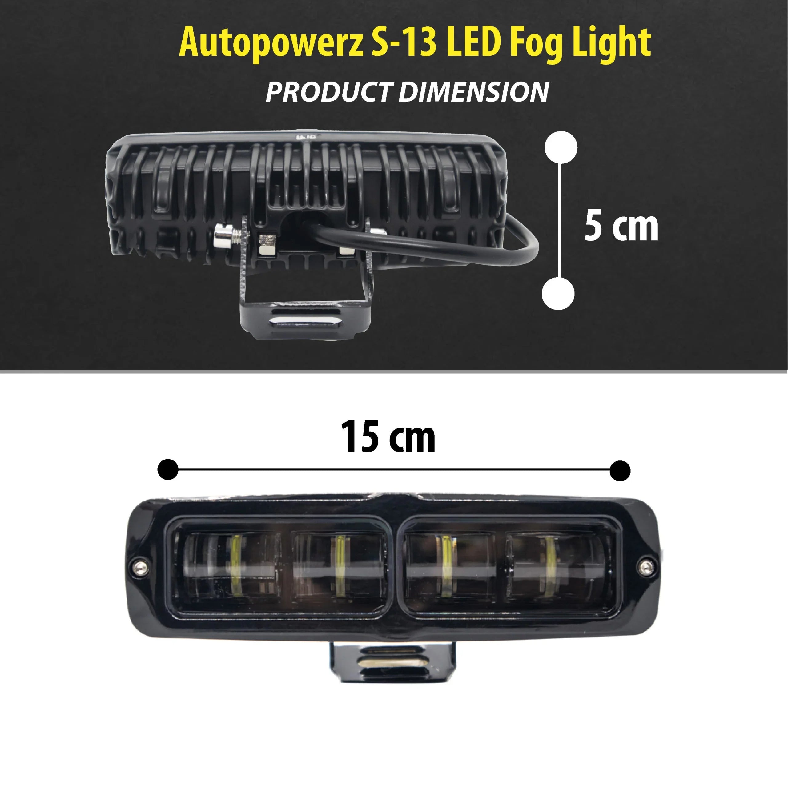 HJG S-13 LED Fog light 12V-80V 30W (1pc) - Universal For Car & Bike - Biker.Store - www.biker.store