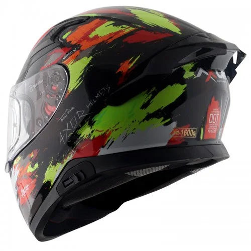 Axor APEX RACER D/V BLACK NEON YELLOW Helmet - Biker.Store - www.biker.store