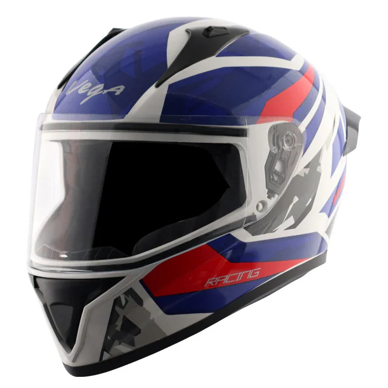 Vega Bolt Rapid White Blue Helmet - Biker.Store - www.biker.store