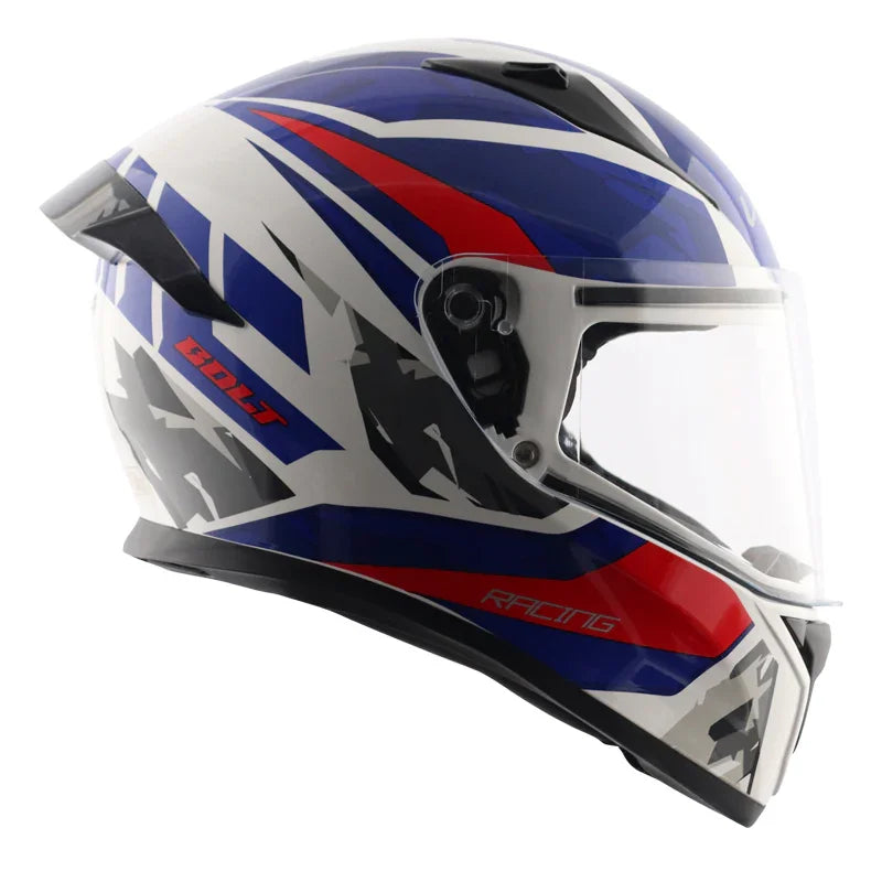 Vega Bolt Rapid White Blue Helmet - Biker.Store - www.biker.store