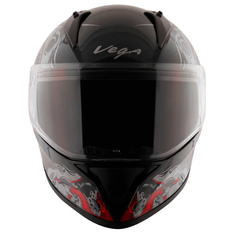 Vega Bolt Octopus Black Red Helmet - Biker.Store - www.biker.store