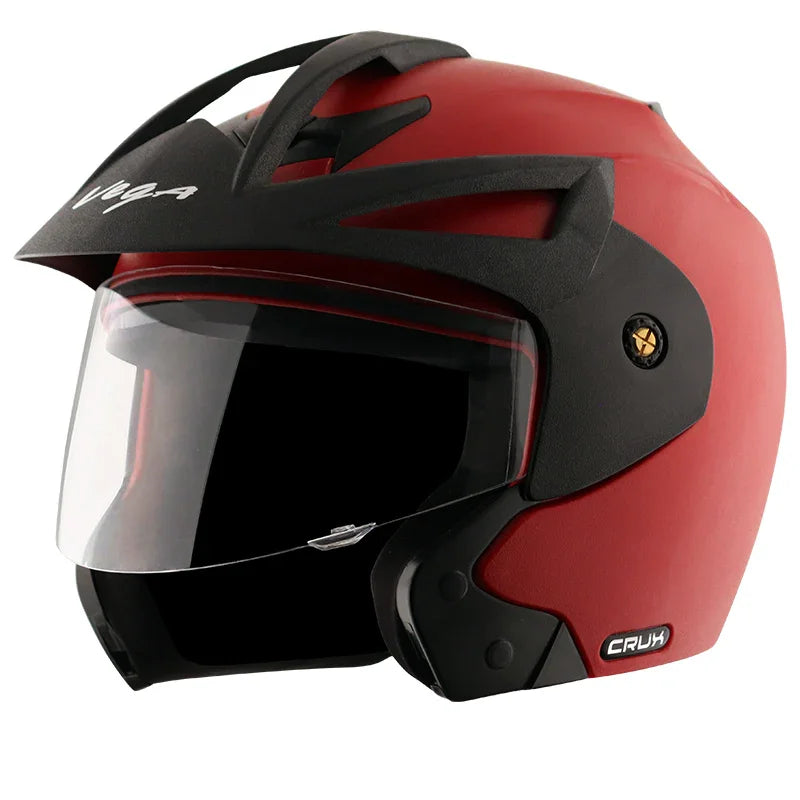 Vega Crux Open Face Red Helmet - Biker.Store - www.biker.store