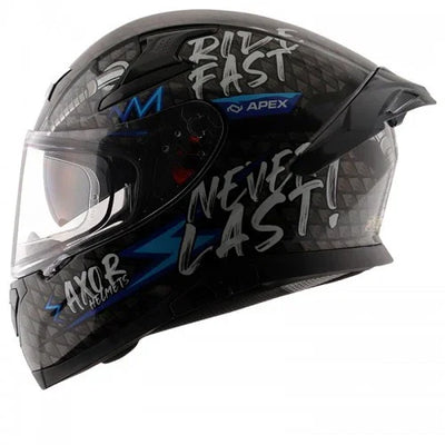 Axor APEX RIDEFAST BLACK BLUE Helmet - Biker.Store - www.biker.store