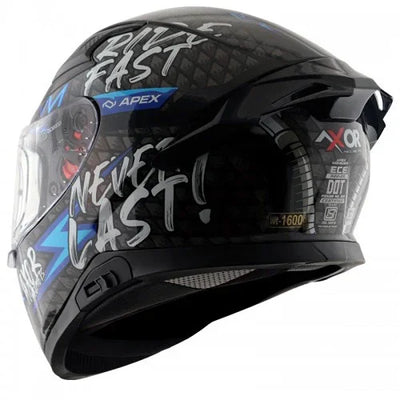 Axor APEX RIDEFAST BLACK BLUE Helmet - Biker.Store - www.biker.store